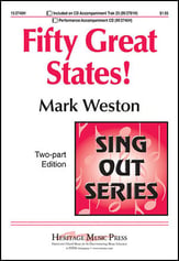 Fifty Great States! Two-Part choral sheet music cover